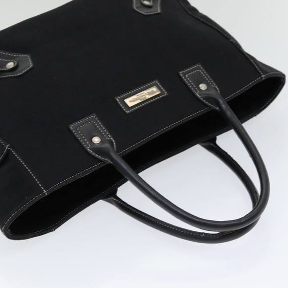 BALENCIAGA Tote Bag Canvas Leather Black Silver Auth bs16562 - Picture 6 of 16